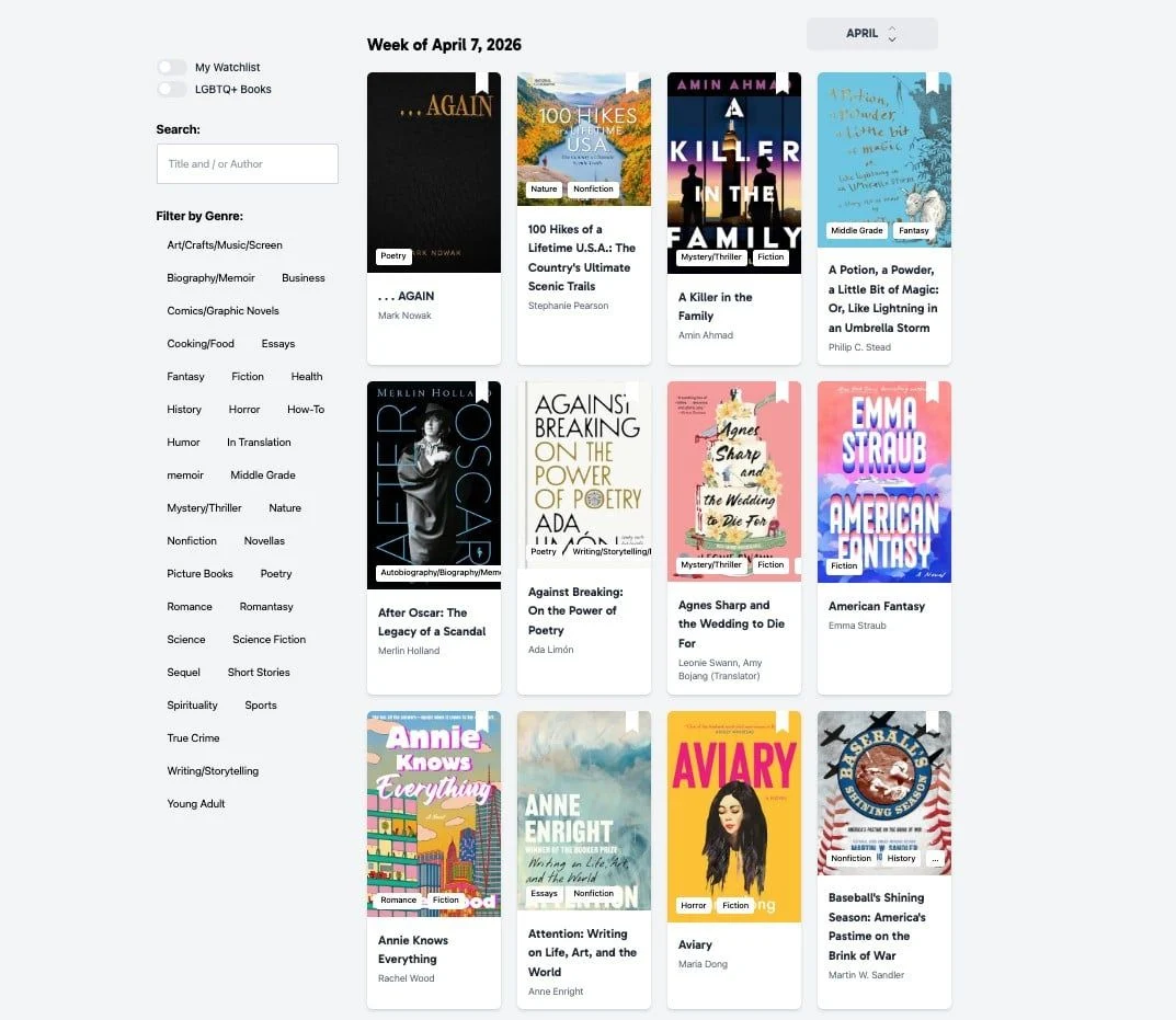 The New Release Index: A Comprehensive Solution for Navigating the Monthly Flood of New Book Releases