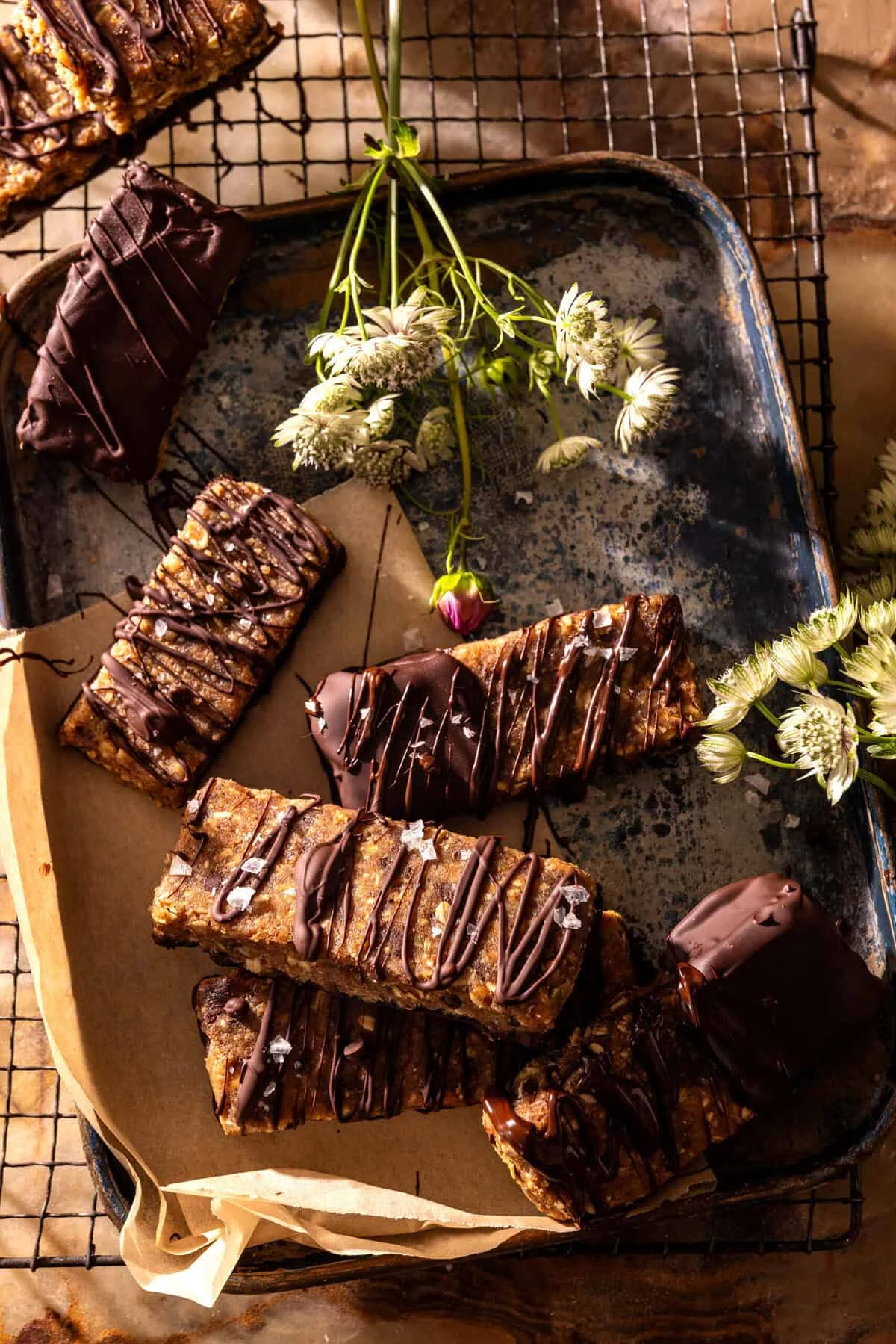 No Bake Chocolate Peanut Butter Cookie Bars